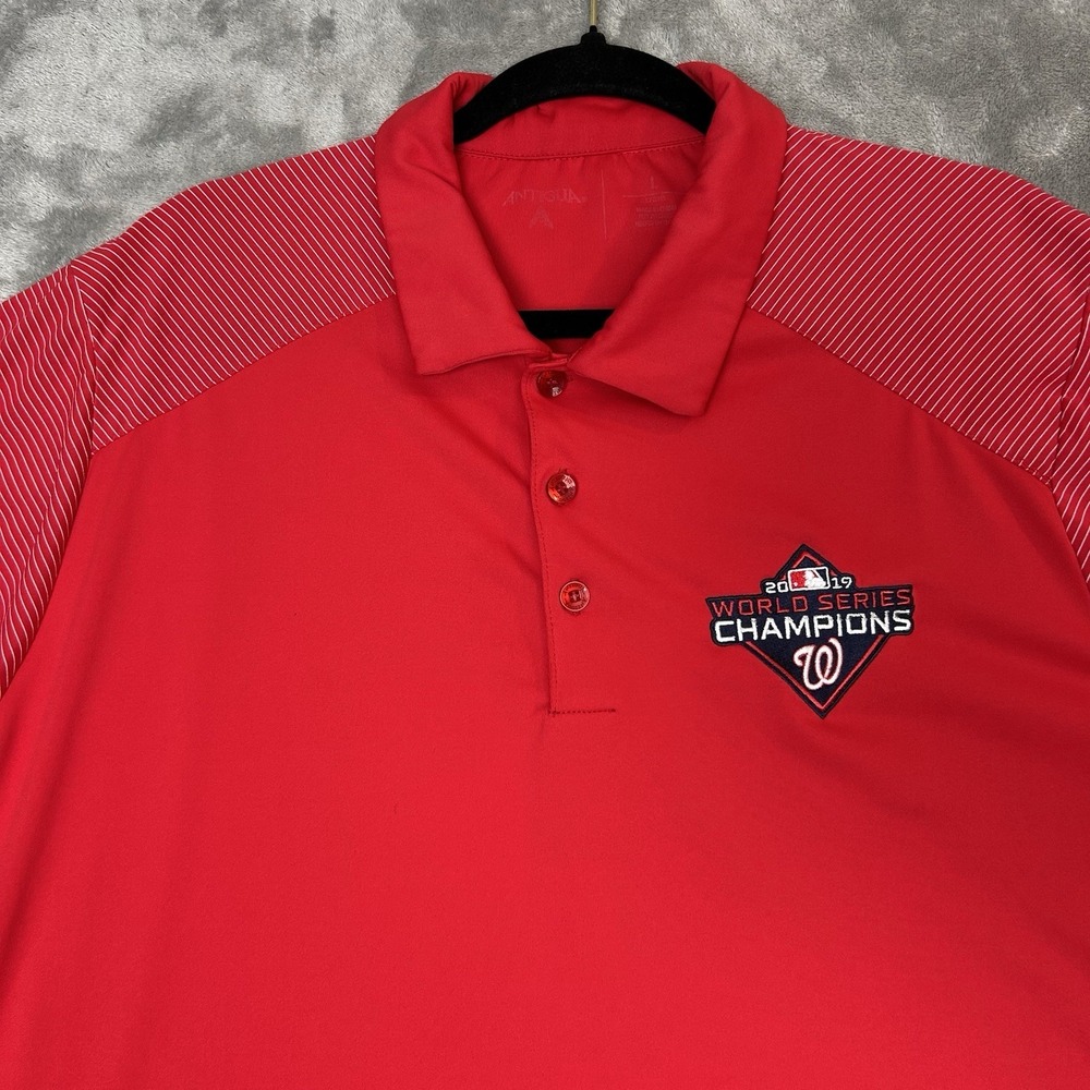 Washington Nationals World Series Champions Men's Polo Shirt MLB Baseball Large
